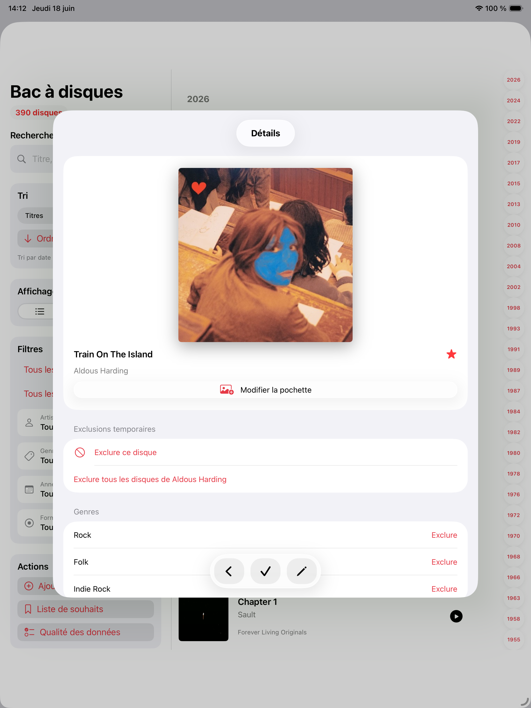 Detection of missing tracks, formats, labels, dates, and data - Record Picker